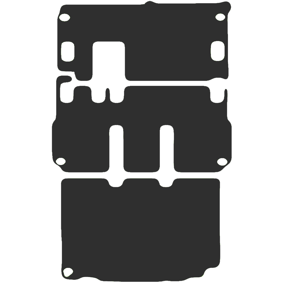 Volkswagen Transporter T5 Shuttle LWB Minibus 2004-2015 Minibus Mats (3 section rear))
