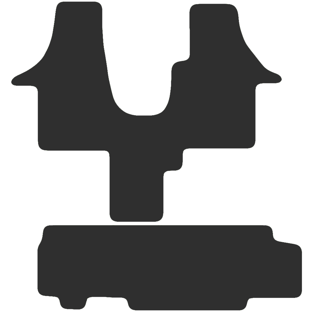 Volkswagen Transporter T5 Kombi Van 2011-2015 Van Mats (walkthrough, single side door, 1+2 rear seat)