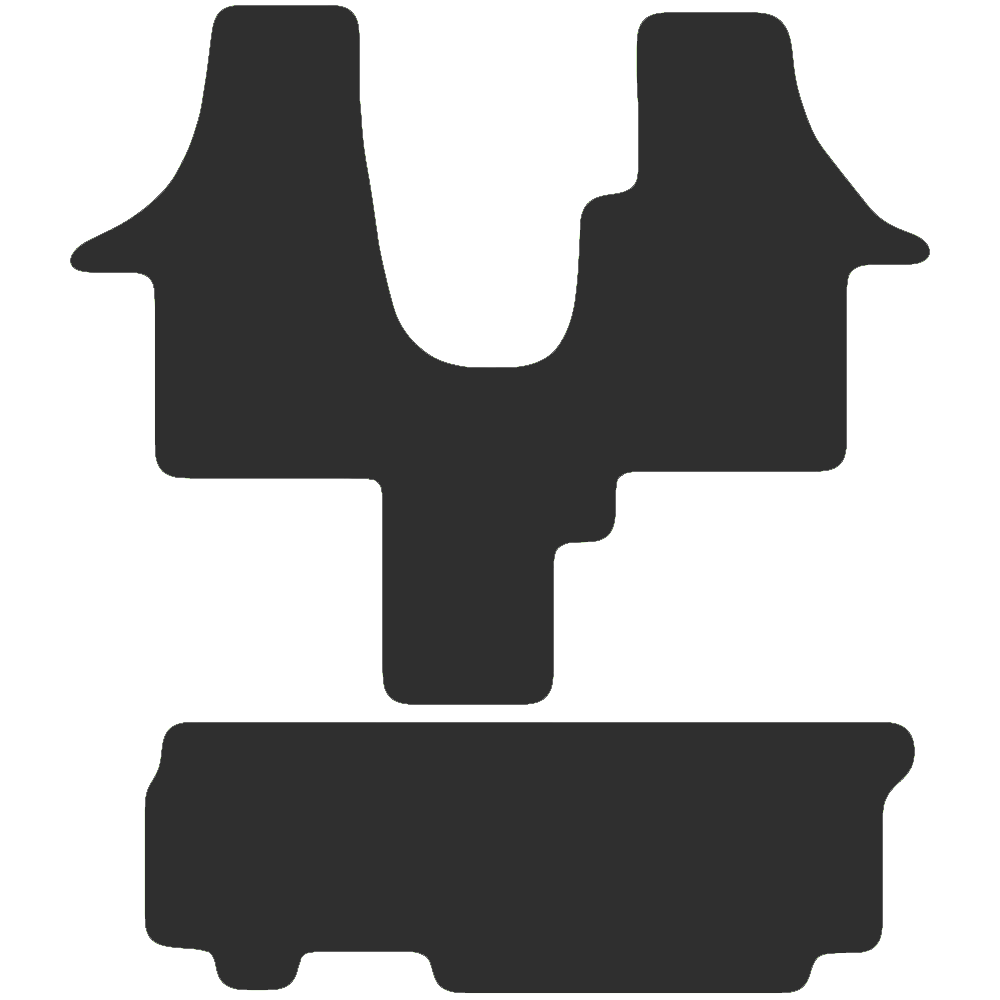 Volkswagen Transporter T5 Kombi Van 2011-2015 Van Mats (walkthrough, twin side doors, 1+2 rear seat)