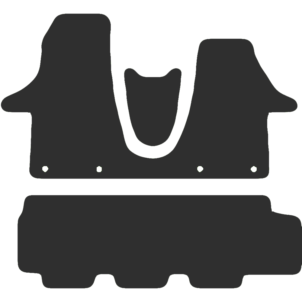 Volkswagen Transporter T6.1 Van 2019-2023 Van Mats (rear seat, single side door)