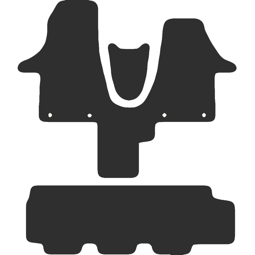 Volkswagen Transporter T6.1 Van 2019-2023 Van Mats (walkthrough, rear seat, single side door)