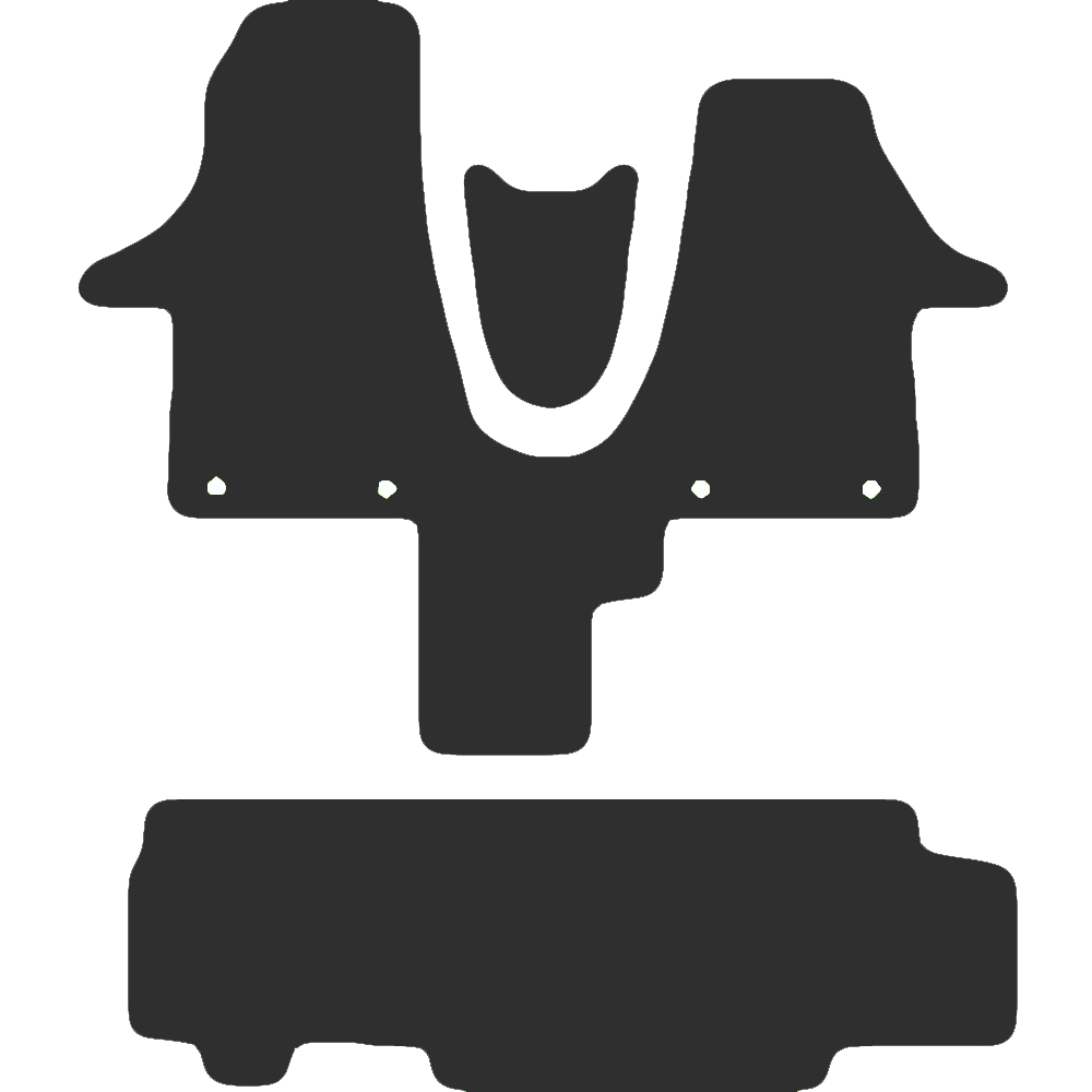 Volkswagen Transporter T6.1 Kombi Van 2019-2023 Van Mats (walkthrough, single side door, 2+1 rear seat)