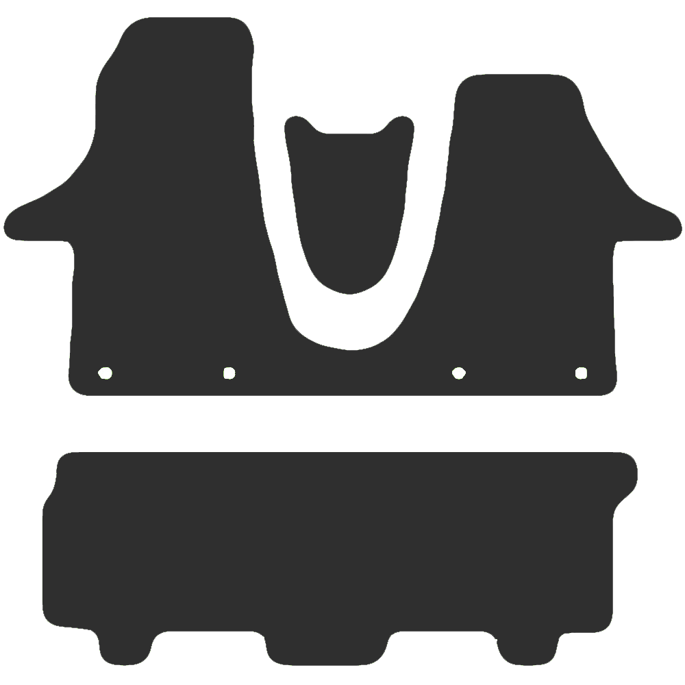 Volkswagen Transporter T6.1 Van 2019-2023 Van Mats ( twin side door, three single seats)