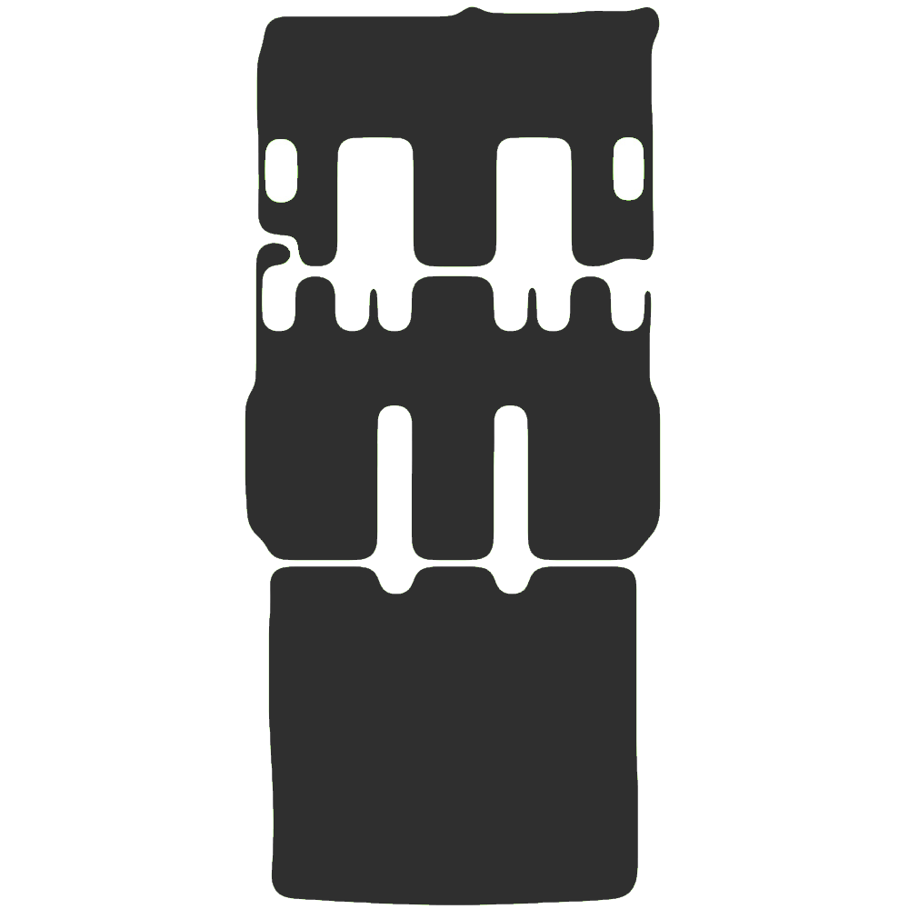Volkswagen Transporter T5 Shuttle LWB Minibus 2011-2015 Minibus Mats (3 section rear)