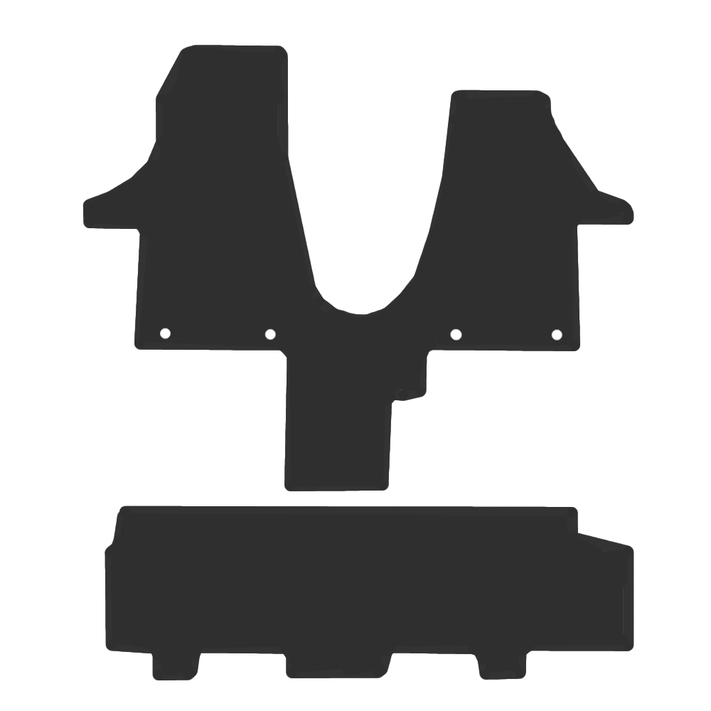 Volkswagen Transporter T6.1 Van 2019-Current Van Mats (walkthrough, single side door, three single seats)