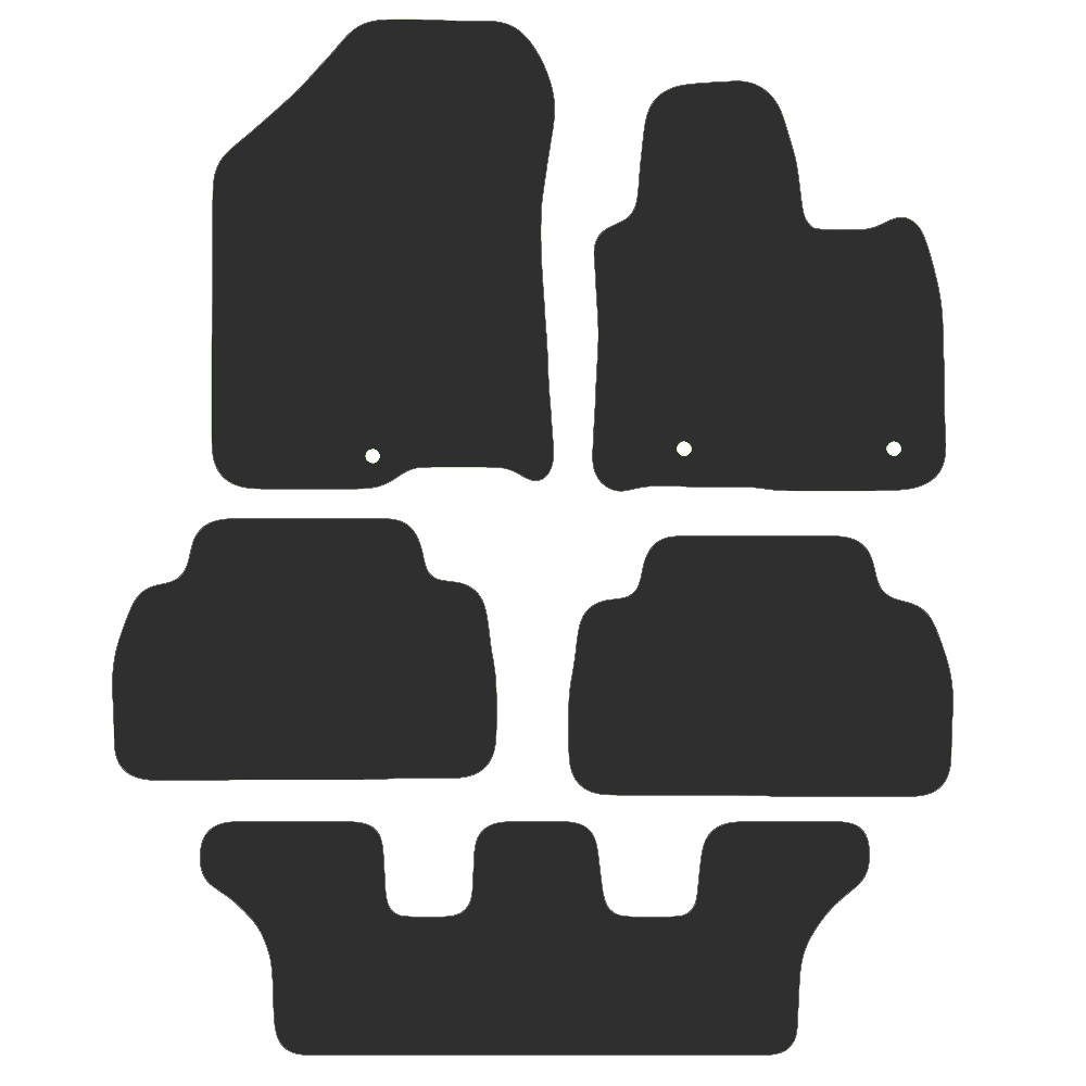 Hyundai Santa Fe 2018-Current (driver clip space 30cm) 7 seat Car Mats